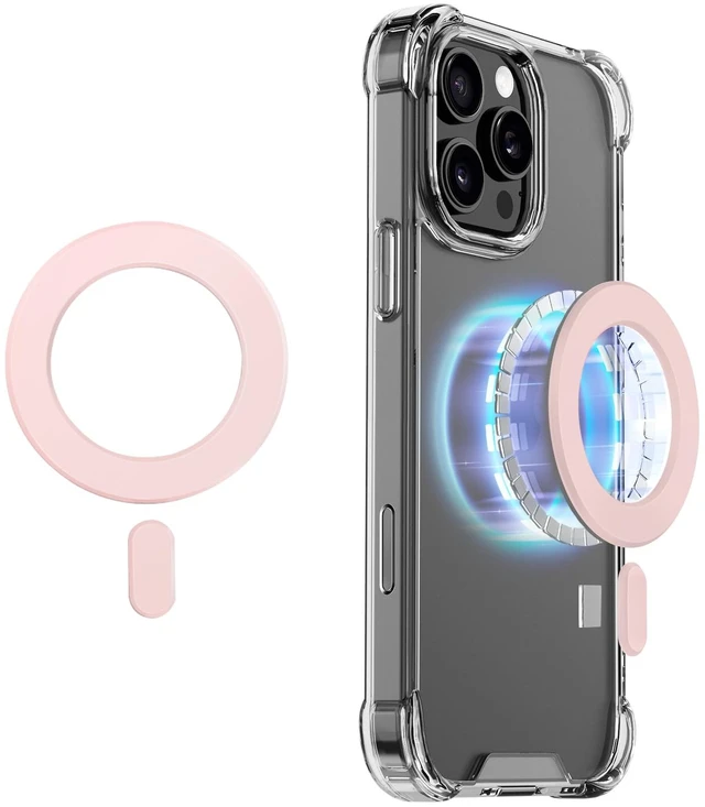 Main image of for Magsafe Magnet Sticker,2PCS,Magnetic Adapter Ring for Phone Cases&Wireless Charging,Mag Safe Accessories,Compatible with iPhone 16/15/14/13,Galaxy S24/S23/S22/Ipad/Kindle (Pink 1PCS)