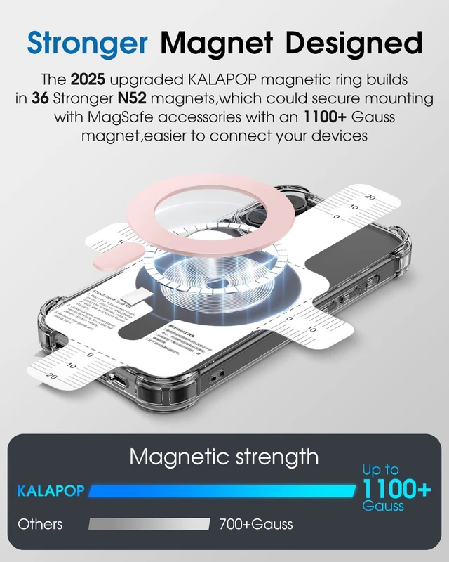 Alt view image 2 of 7 - for Magsafe Magnet Sticker,2PCS,Magnetic Adapter Ring for Phone Cases&Wireless Charging,Mag Safe Accessories,Compatible with iPhone 16/15/14/13,Galaxy S24/S23/S22/Ipad/Kindle (Pink 1PCS)