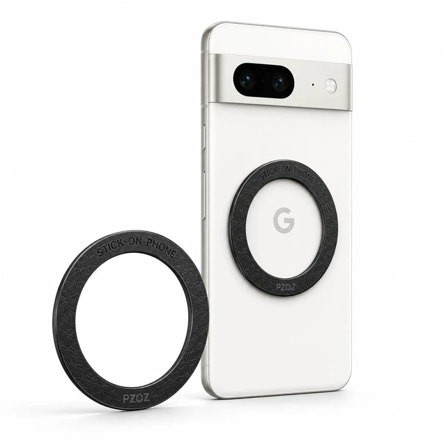 Main image of MagSafe Ring Adapter, Magnetic Ring Sticker for iPhone & Android Phone | Convert non-MagSafe phones into MagSafe-compatible devices with strong magnetic hold and wireless charging support.