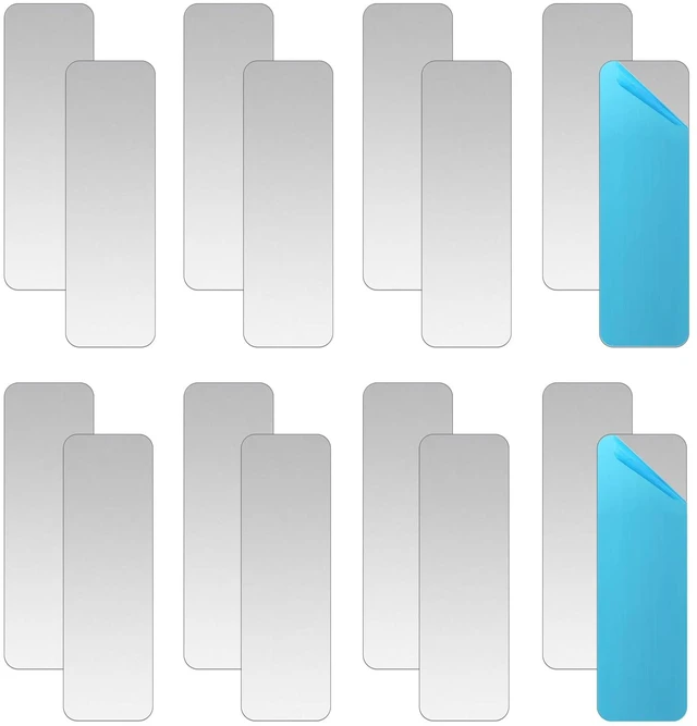 Main image of Adhesive Metal Plates for Magnetic Mounts, 1" x 3.15", 16 Pack Steel Strips with Adhesive Backing for Magnets on Non-Steel Vents