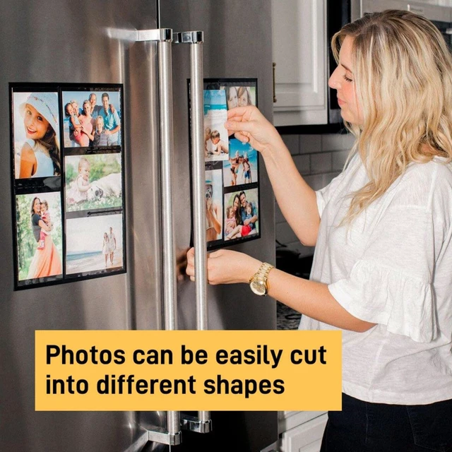 Alt view image 4 of 6 - 8" x 10" Magnetic Sheets with Adhesive Backing, 6 Pack Flexible Magnet Sheets with Adhesive for Stickers, Strong Cuttable Magnetic Sheet for Crafts, Photos, DIY