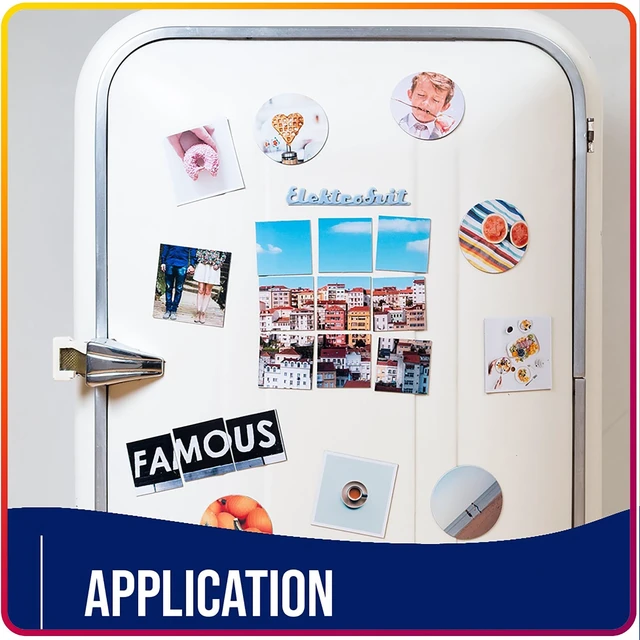 Alt view image 6 of 7 - Magnetic Sheets with Adhesive Backing for Crafts, DIY. 12 Strong Craft Magnets 8.5" x 11" to Make Flexible Magnet Self Sticky Tapes, Strips, Squares, Sheet for School Classroom Board, Fridge, Photos