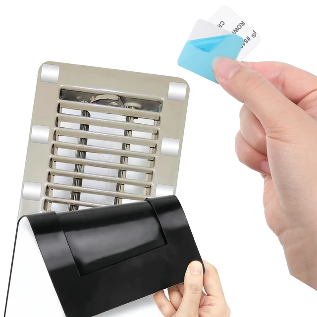 Alt view image 5 of 7 - Metal Plates for Magnetic Mounts 50 Pcs 1.18 x 1.18 in Square Steel Strips with Adhesive Backing for Magnets on Non-Steel Vents