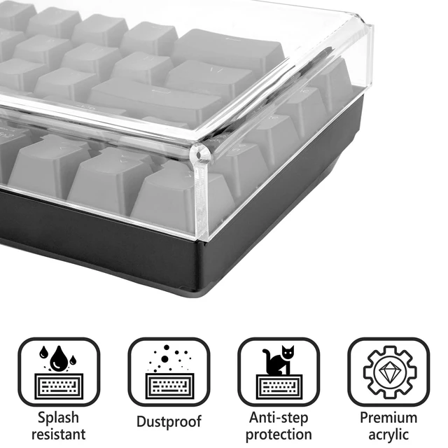 Alt view image 3 of 6 - Keyboard Dust Cover Compatible with Aula WIN68 / Hero 68 HE, Razer Huntsman V3 HE 65% / Reclusa X Mini 65%, Keychron K6 HE / K6, Attack Shark X68, Clear Acrylic Keyboard Cover