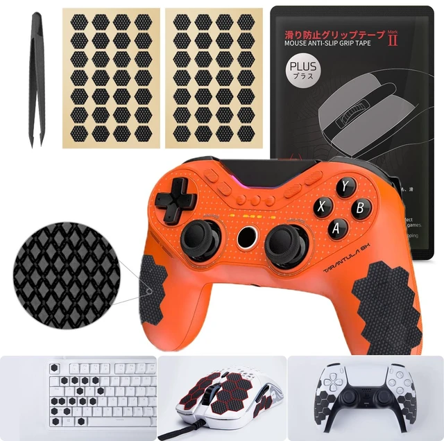 Main image of HOTLINEGAMES 2.0 Plus DIY Hexagon Anti Slip Tape Compatible with GameSir Tarantula 8K, Gaming Mouse Grip Tape, Professional Mice Upgrade Kit, Sweat Resistant, Cut to Fit, Easy to Use