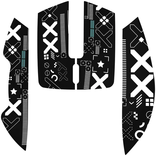 Main image of Mouse Anti-Slip Grip Tape for Superlight Wireless Gaming Mice,Universal Fit, Sweat-Resistant, Elastic Side Grips, Effortless Application, Ultra-Thin Design (0.5mm/0.02in)- Black