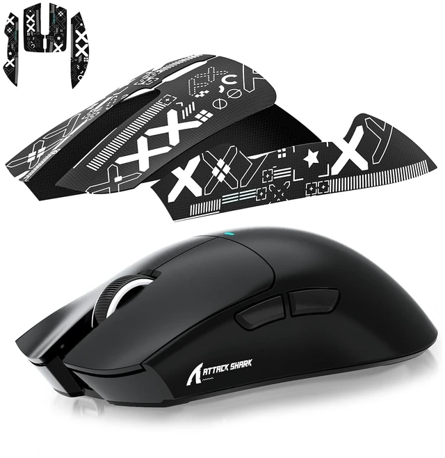 Alt view image 2 of 7 - Mouse Anti-Slip Grip Tape for Superlight Wireless Gaming Mice,Universal Fit, Sweat-Resistant, Elastic Side Grips, Effortless Application, Ultra-Thin Design (0.5mm/0.02in)- Black