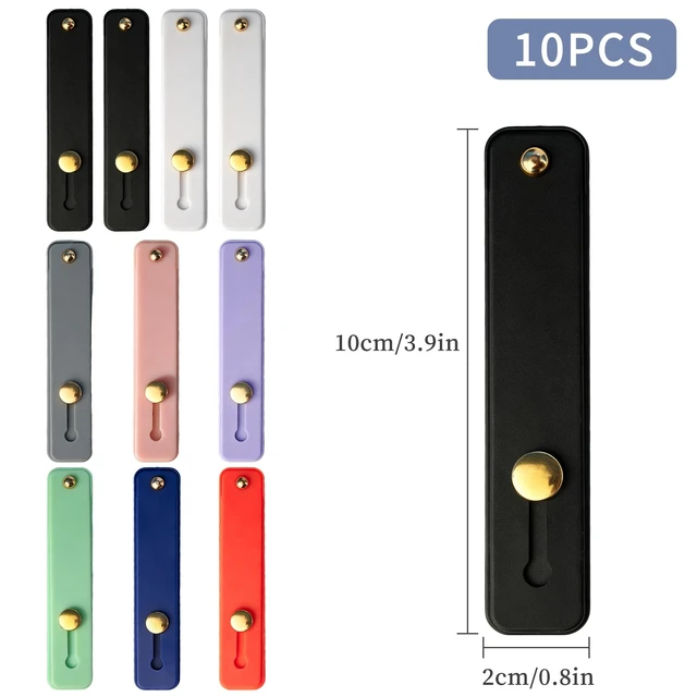 Alt view image 2 of 6 - 10 Pack Cell Phone Grip Strap Holder for Most Cell Phones & Cases | 10pcs telescopic Cell Phone Grip Holder, phone finger strap Stand, Ultra Slim, anti-slip & lightweight, multiple colors