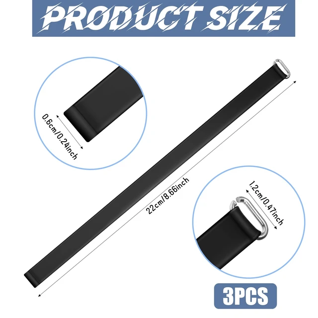 Alt view image 2 of 7 - 3 Pcs Silicone Phone Grip Anti Slip Finger Loop Holder Strap Flexible Elastic Universal Phone Loops Back of Cell Phones Case Closures for Travel Office Shopping (Black)