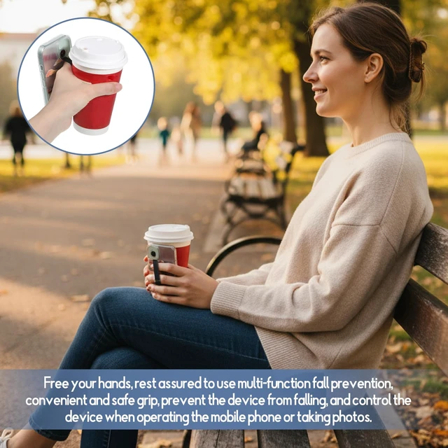 Alt view image 4 of 7 - 3 Pcs Silicone Phone Grip Anti Slip Finger Loop Holder Strap Flexible Elastic Universal Phone Loops Back of Cell Phones Case Closures for Travel Office Shopping (Black)