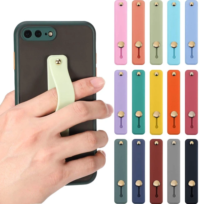 Main image of 15 Pcs Phone Grip Strap Telescopic Finger Strap Stand,Colorful | Cell Phone Grip Strap Holder, Silicone Material, for Most Mobile Phone and Tablets