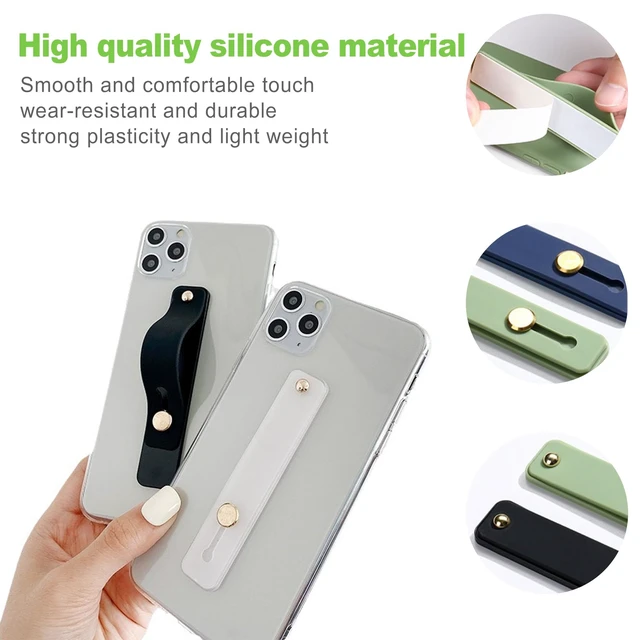 Alt view image 3 of 6 - 12-Piece Universal Phone Loop Finger Strap Holder, Portable Silicone Grip Strap for Phone Cases, Telescopic Finger Loop (Assorted Colors)