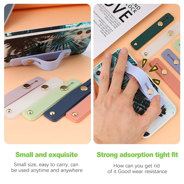 Alt view image 6 of 6 - 12-Piece Universal Phone Loop Finger Strap Holder, Portable Silicone Grip Strap for Phone Cases, Telescopic Finger Loop (Assorted Colors)