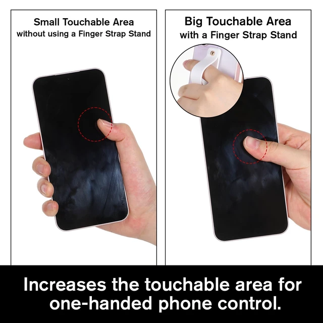 Alt view image 5 of 7 - 6 Pcs Phone Grips Strap Holder for Hand Grip Finger Kickstand | Universal Phones Case Holder Strap for Back of Phones Portable Phone Loop Finger Holder for Most Smartphones