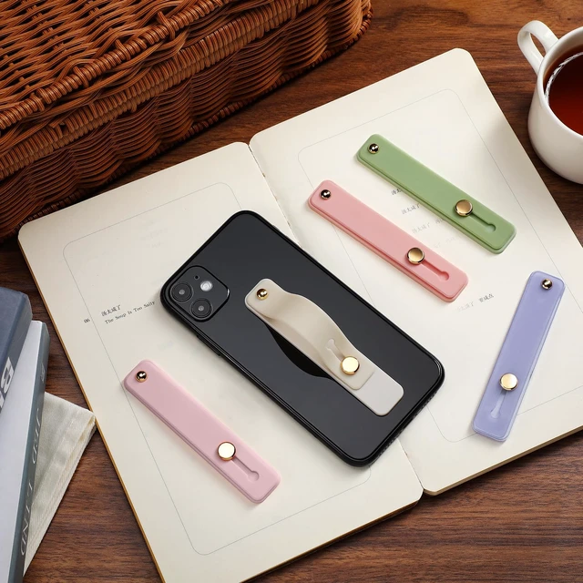 Alt view image 3 of 7 - 12 Pcs Phone Finger Strap, Morandi Colors | Finger Loop for Phone Elastic Telescopic Band with Secure One Handed Hold, for Smartphone Cases