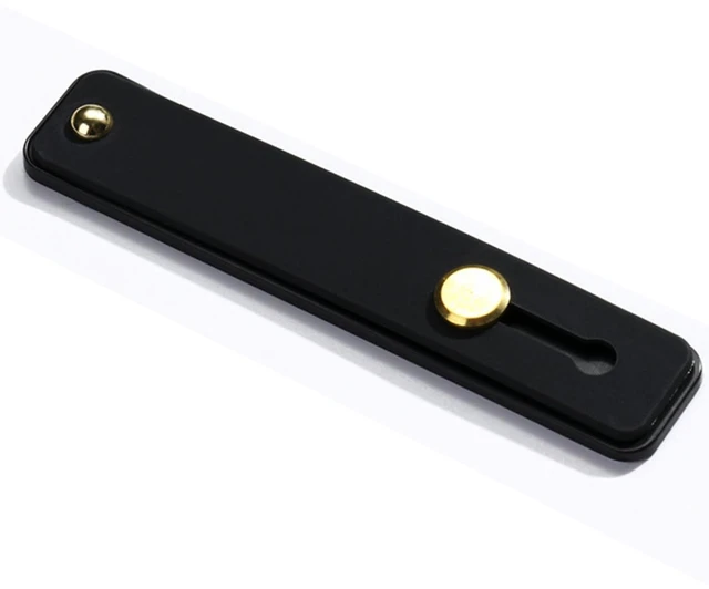 Main image of Phone Grip Black Universal Sticky Finger Strap Holder for Smartphone or Cell Phone Case
