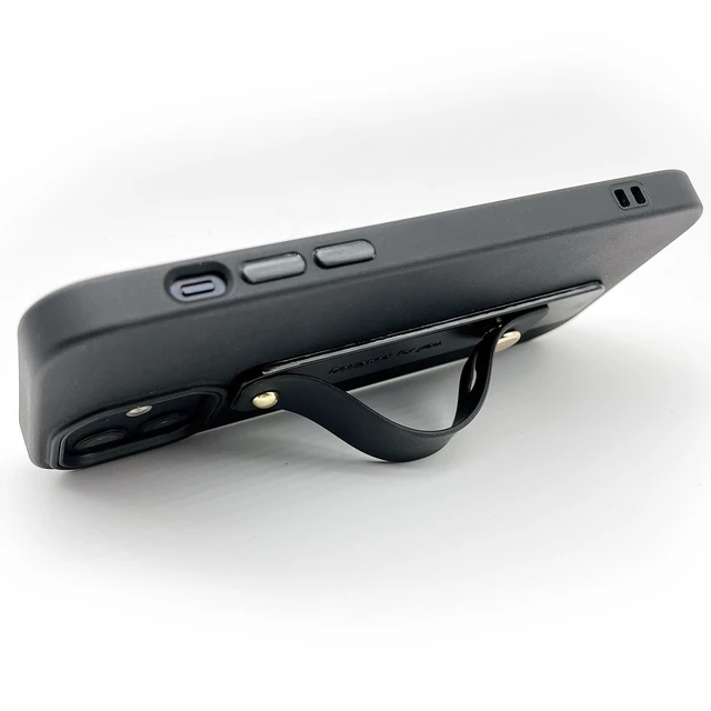Alt view image 4 of 6 - Phone Grip Black Universal Sticky Finger Strap Holder for Smartphone or Cell Phone Case