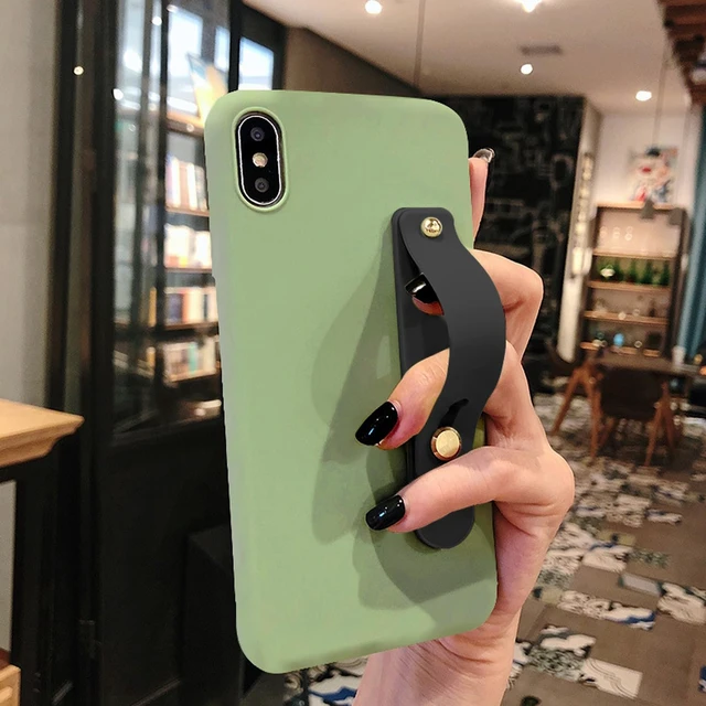 Alt view image 5 of 6 - Phone Grip Black Universal Sticky Finger Strap Holder for Smartphone or Cell Phone Case