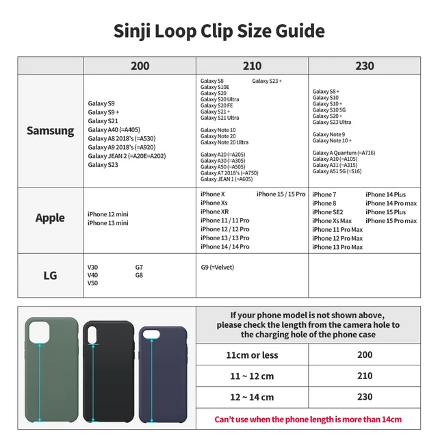 Alt view image 5 of 7 - C-Shaped Clip Finger Phone Grip, Silicone Strap, Navy 210 | Sinji Loop Clip, phone loop holder for phone case, wireless charging support, wrist pain relief, universal fit for phones