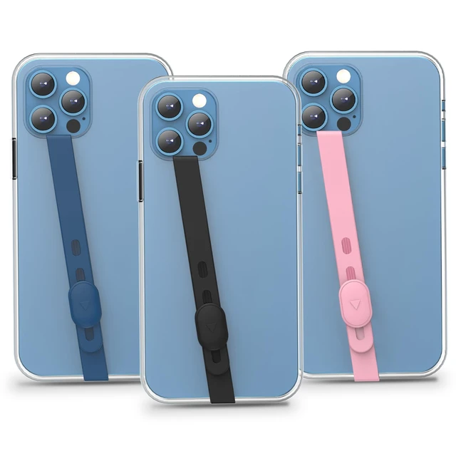 Alt view image 6 of 6 - (3 Pack) Finger Phone Grip, Adjustable Silicone Cellphone Strap for Phone Case as Phone Loop Holder for iPhone Case & Samsung Phone, Black