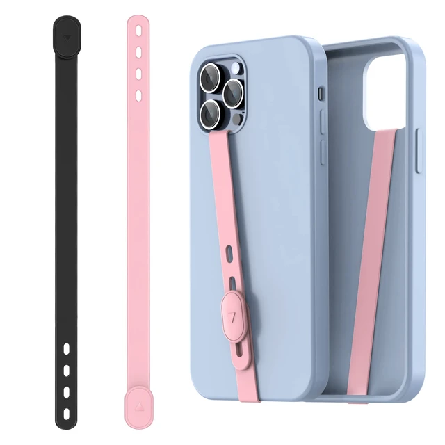 Alt view image 2 of 6 - (3 Pack) Finger Phone Grip, Adjustable Silicone Cellphone Strap for Phone Case as Phone Loop Holder for iPhone Case & Samsung Phone, Black