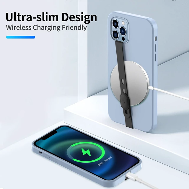 Alt view image 3 of 6 - (3 Pack) Finger Phone Grip, Adjustable Silicone Cellphone Strap for Phone Case as Phone Loop Holder for iPhone Case & Samsung Phone, Black