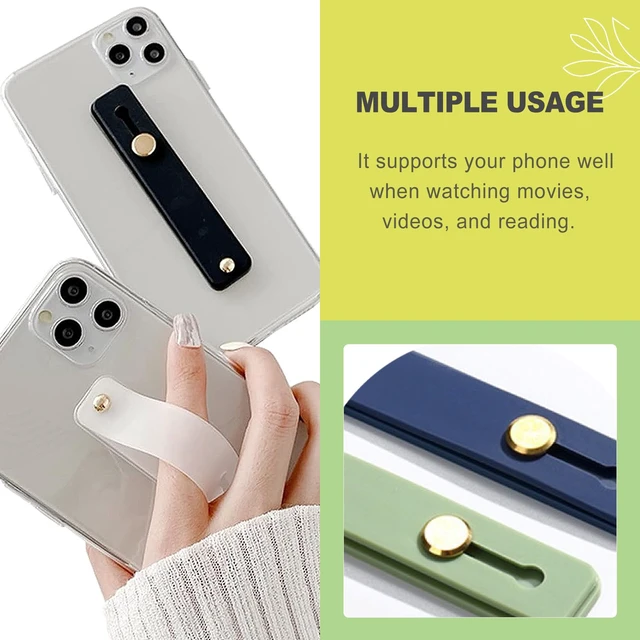 Alt view image 4 of 6 - 12 Pack Silicone Phone Finger Strap Grip Loop Holder for Universal Cell Phone Cases Adhesive Back One-Hand Operation Mobile Phone Accessory