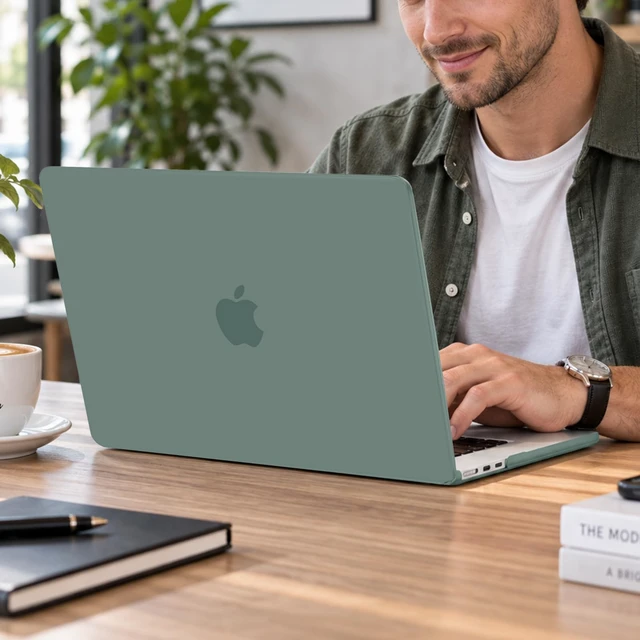 Alt view image 7 of 7 - Compatible with MacBook Air 13 inch Case M5 2026 M4 M3 M2 2025-2022 | A3449 A3240 A3113 A2681, Hard Shell&Keyboard Cover&Screen Film&Type C for MacBook Air 13.6 inch Case, Emerald Green