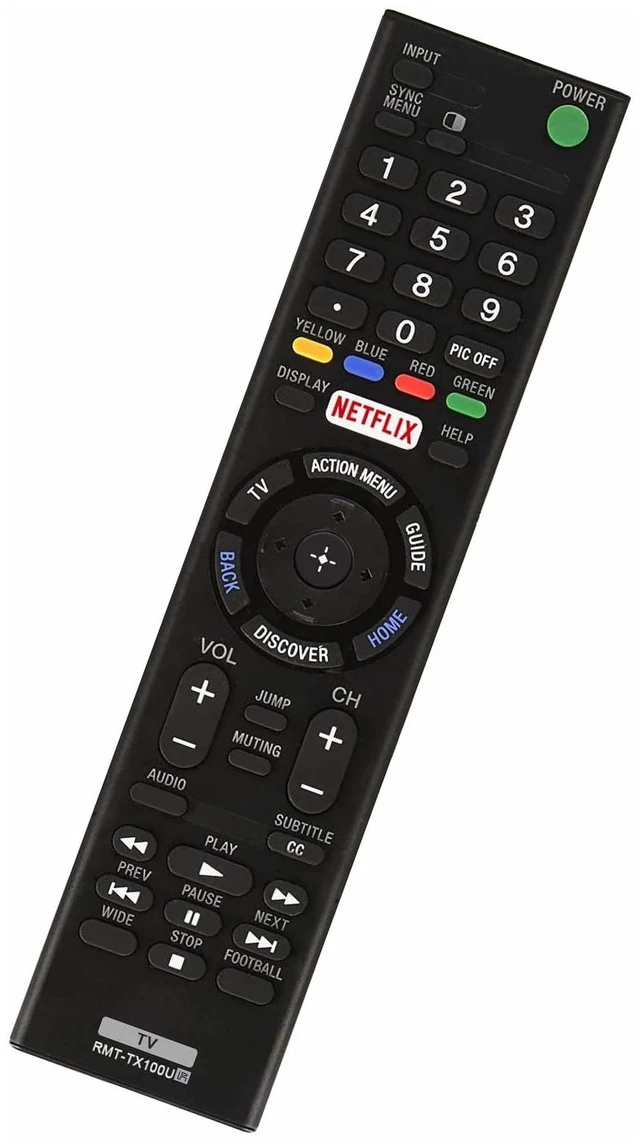 Main image of RMT-TX100U Universal Remote Control for Sony-TV-Remote All Sony LCD LED HDTV Smart bravia TVs - No Setup Needed
