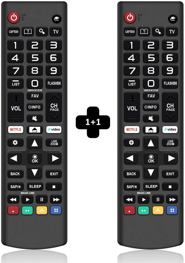 Main image of Pack of 2 for LG TV Remote Control Replacement AKB75095307 | Universal for All LG Remote AKB75375604 AKB75675304 Compatible with All LG LCD LED OLED 3D HDTV Smart TVs - No Setup Needed
