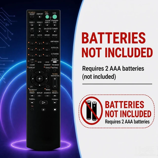 Alt view image 5 of 5 - New Replacement Remote Control Compatible with Sony STR-DE695 STR-K840P STR-K850P RM-AAU057 STR-K7000 STR-DG500 STR-DE598 STR-DE495 STR-DE695 AV Receiver