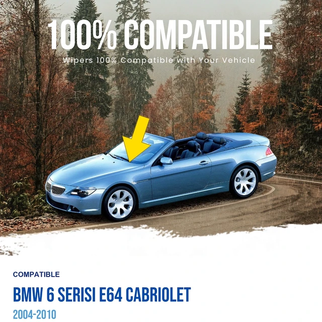 Alt view image 2 of 5 - MAXTEL Front Windshield Wiper Arm, Driver Side, Fits BMW 6 Serisi E64 Cabriolet 2004-2010 (Original 61619449959)