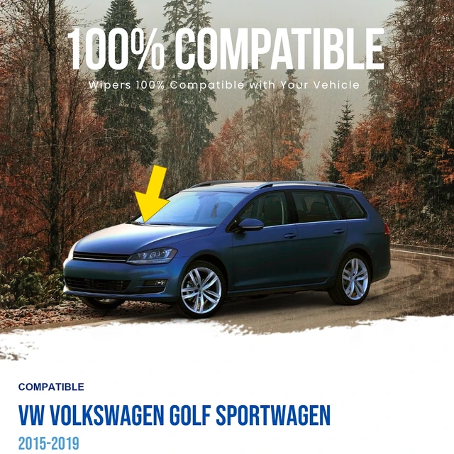 Alt view image 2 of 5 - MAXTEL Front Windshield Wiper Arm, Passenger Side, Fits VW Volkswagen Golf Sportwagen 2015-2019 (Original 5GM955410)