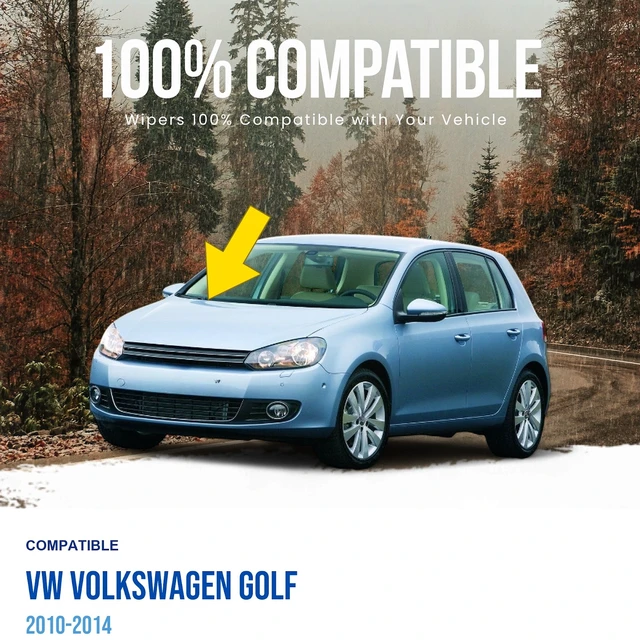Alt view image 2 of 5 - MAXTEL Front Windshield Wiper Arm, Passenger Side, Fits VW Volkswagen Golf 2010-2014 (Original 1Q1955410)
