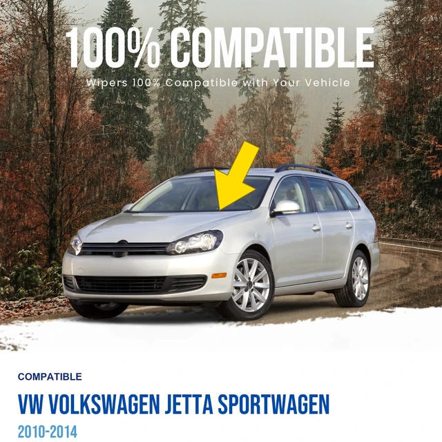 Alt view image 2 of 5 - MAXTEL Front Windshield Wiper Arm, Driver Side, Fits VW Volkswagen Jetta Sportwagen 2010-2014 (Original 1Q1955409)