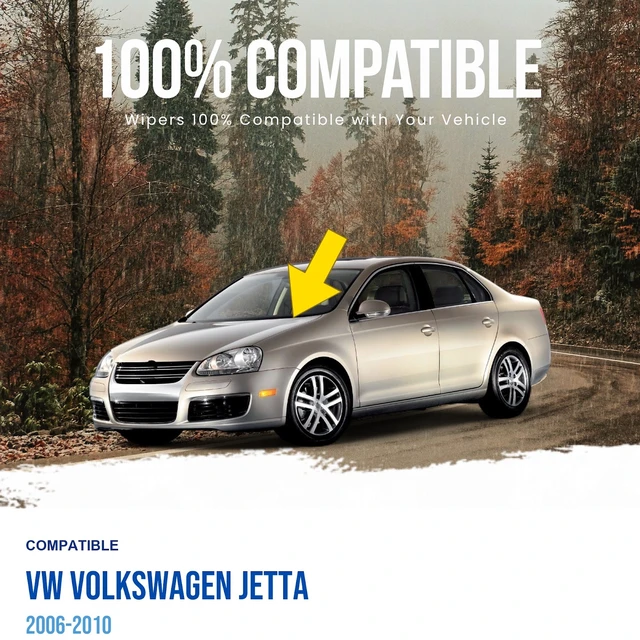 Alt view image 2 of 5 - MAXTEL Front Windshield Wiper Arm, Driver Side, Fits VW Volkswagen Jetta 2006-2010 (Original 1Q1955409)