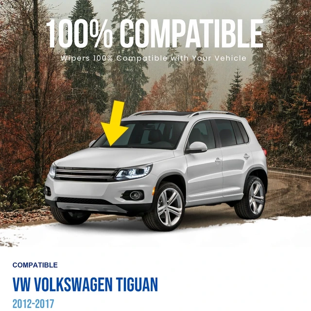 Alt view image 2 of 4 - MAXTEL Front Windshield Wiper Arm, Passenger Side, Fits VW Volkswagen Tiguan 2012-2017 (Original 5N1955410)
