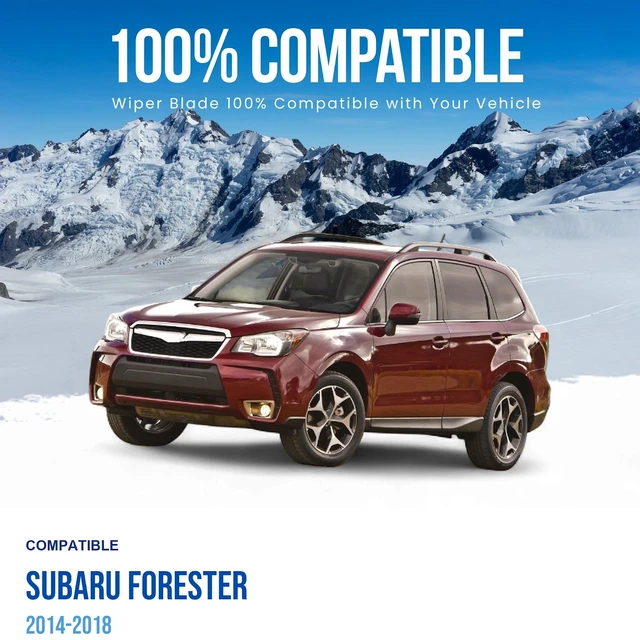 Alt view image 2 of 6 - MAXTEL 26"+16" Front & Silbak 14" Rear Bundle compatible with Subaru Forester 2014-2018 (3 Items)