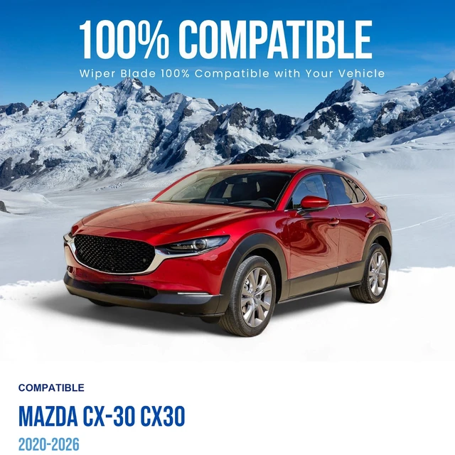 Alt view image 2 of 6 - MAXTEL 26"+16" Front & Silbak 14" Rear Bundle compatible with Mazda CX-30 CX30 2020-2026 (3 Items)