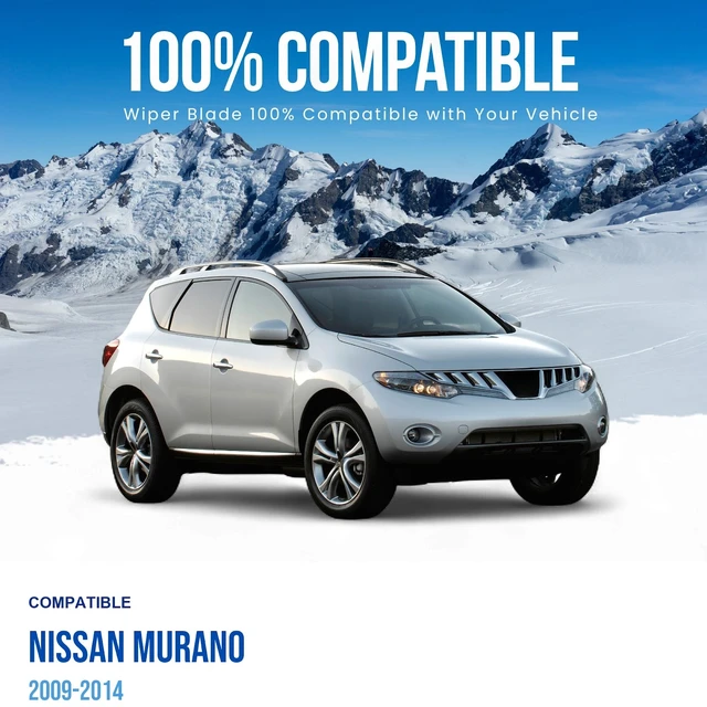 Alt view image 2 of 6 - MAXTEL 26"+16" Front & Silbak 13" Rear Bundle compatible with Nissan Murano 2009-2014 (3 Items)