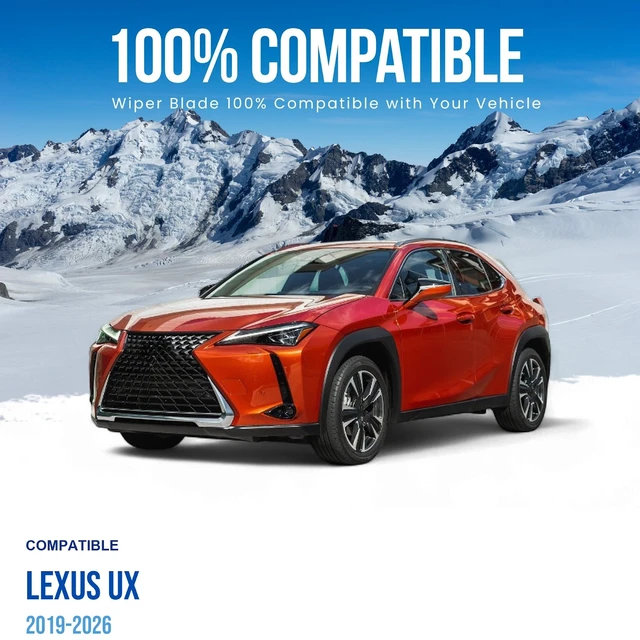 Alt view image 2 of 6 - MAXTEL 26"+16" Front & Silbak 12" Rear Bundle compatible with Lexus UX 2019-2026 (3 Items)