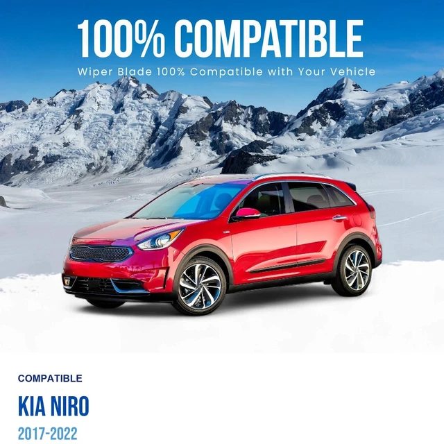 Alt view image 2 of 7 - MAXTEL 26"+16" Front & Silbak 12" Rear Bundle compatible with Kia Niro 2017-2022 (3 Items)