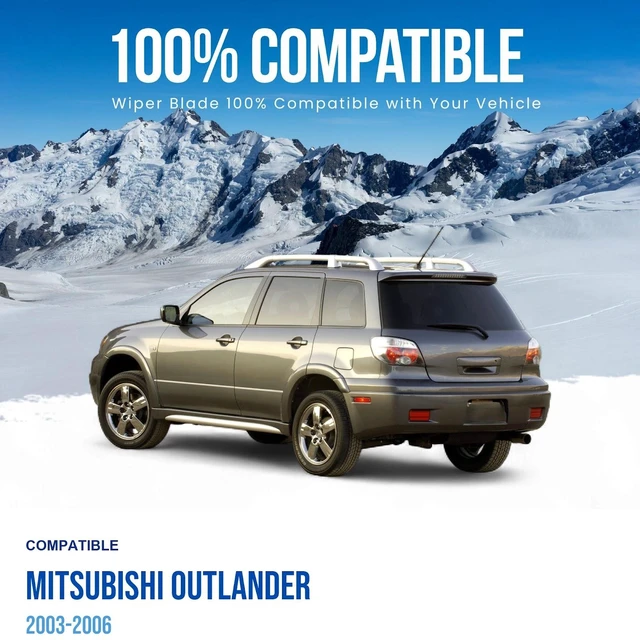 Alt view image 3 of 7 - Silbak Rear Wiper Blade compatible with Mitsubishi Outlander 2003-2006, 14 in (350 mm)