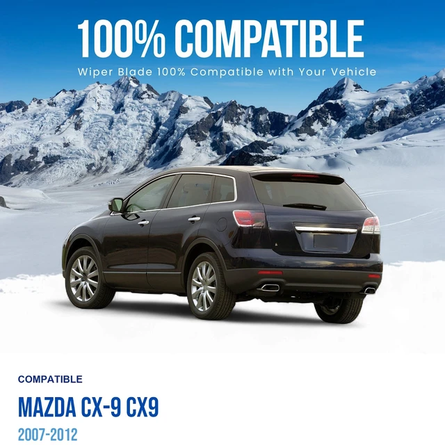 Alt view image 3 of 7 - Silbak Rear Wiper Blade compatible with Mazda CX-9 CX9 2007-2012, 14 in (350 mm)