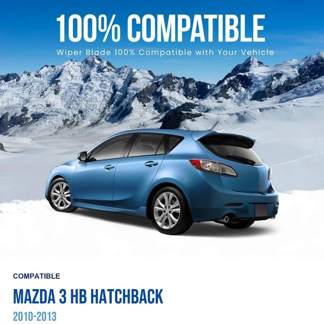 Alt view image 3 of 7 - Silbak Rear Wiper Blade compatible with Mazda 3 HB Hatchback 2010-2013, 14 in (350 mm)