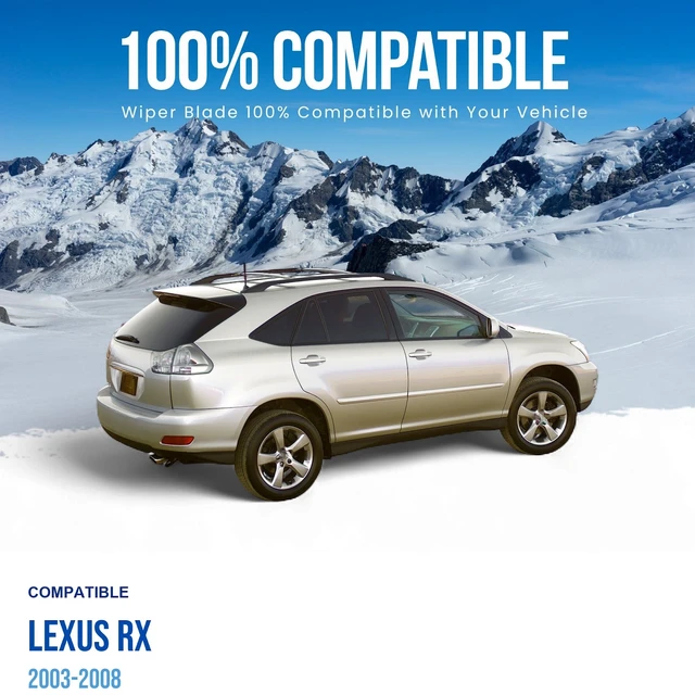 Alt view image 3 of 7 - Silbak Rear Wiper Blade compatible with Lexus RX 2003-2008, 14 in (350 mm)
