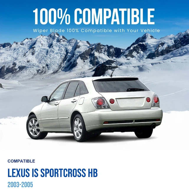 Alt view image 3 of 7 - Silbak Rear Wiper Blade compatible with Lexus IS SportCross HB 2003-2005, 14 in (350 mm)
