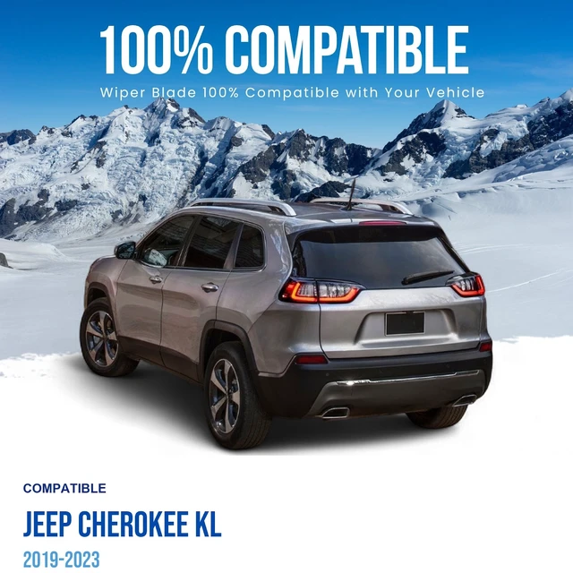 Alt view image 3 of 7 - Silbak Rear Wiper Blade compatible with Jeep Cherokee KL 2019-2023, 14 in (350 mm)