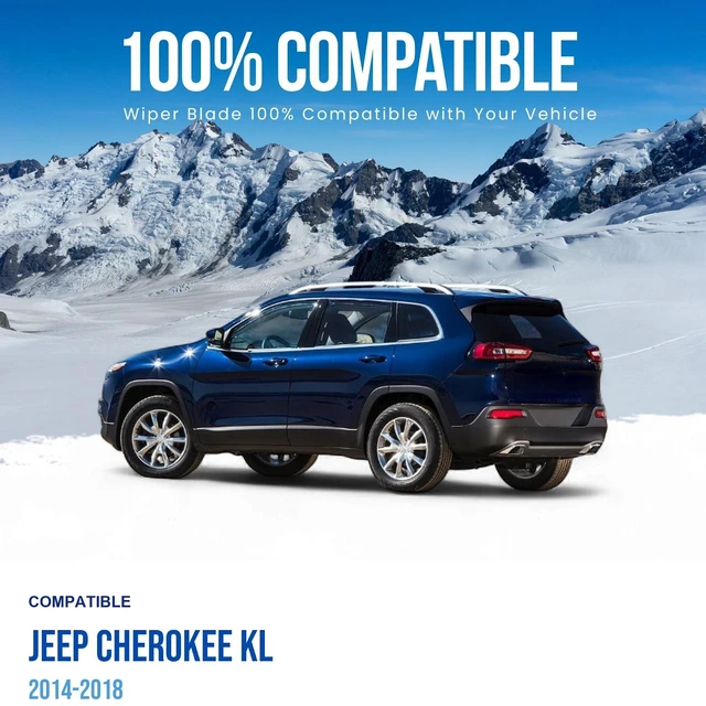 Alt view image 3 of 7 - Silbak Rear Wiper Blade compatible with Jeep Cherokee KL 2014-2018, 14 in (350 mm)