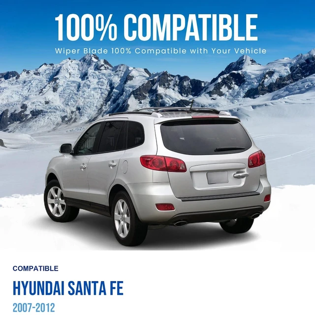 Alt view image 3 of 7 - Silbak Rear Wiper Blade compatible with Hyundai Santa Fe 2007-2012, 14 in (350 mm)